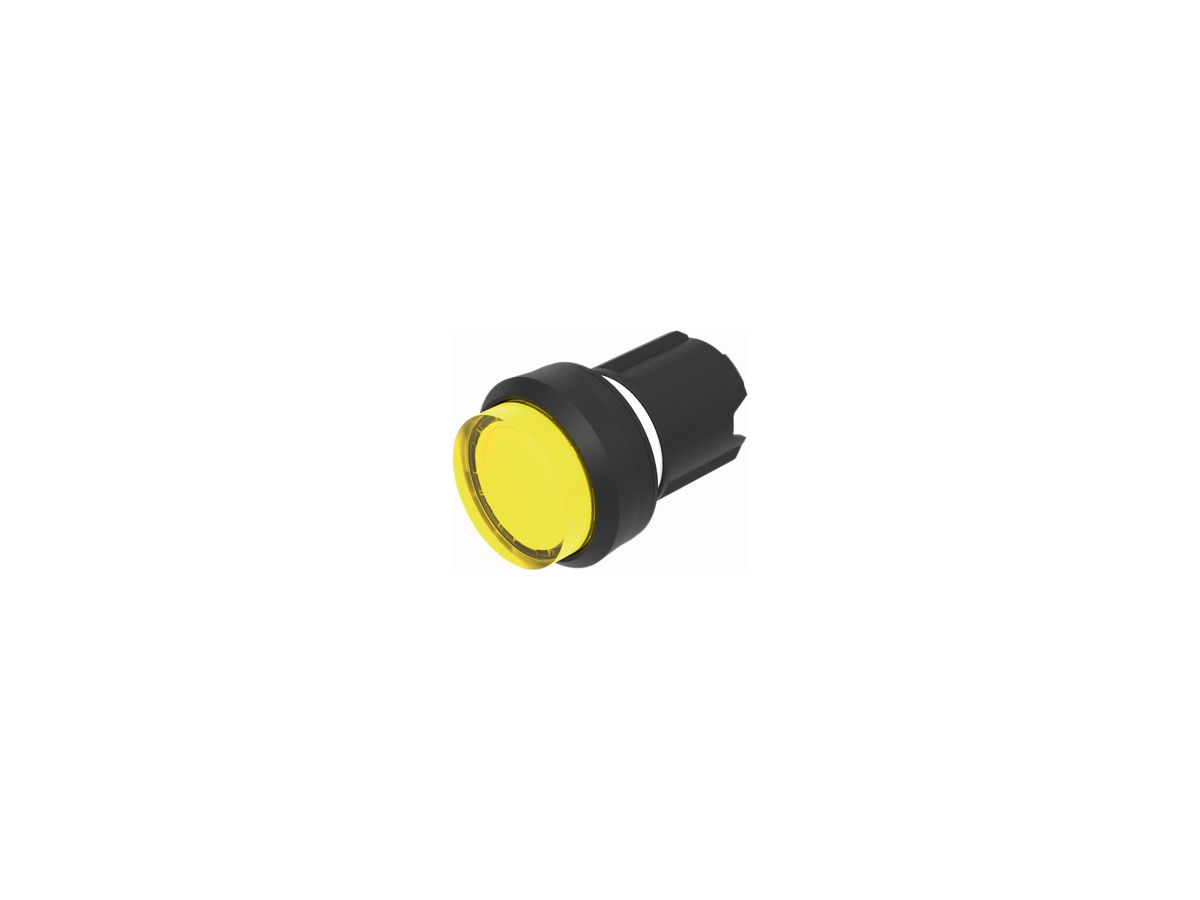 EB-Drucktaster EAO45, I, gelb beleuchtbar, Ring schwarz erh.