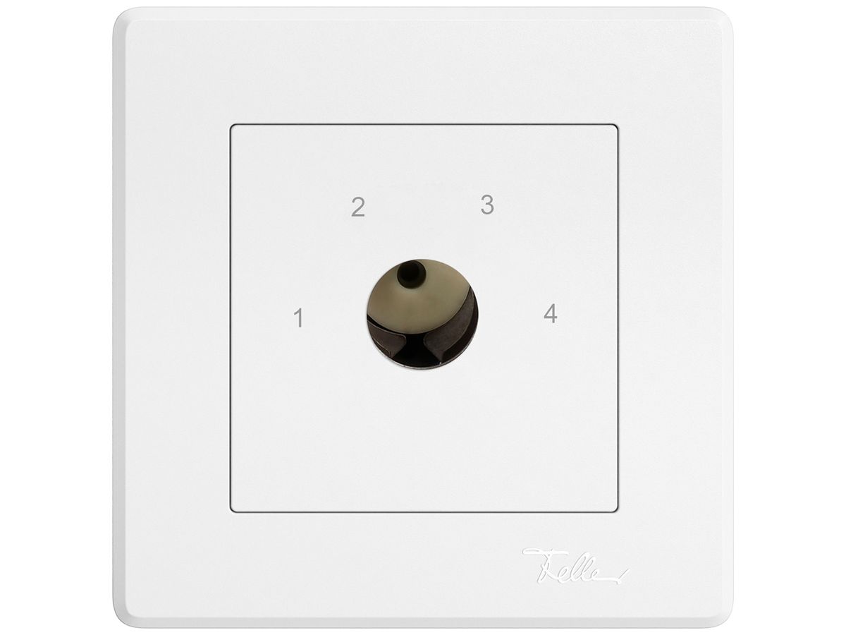 UP-Schlüsselschalter EDIZIO.liv für KABA 1514 getr.Kont.1P 1-2-3-4 T=77mm ws