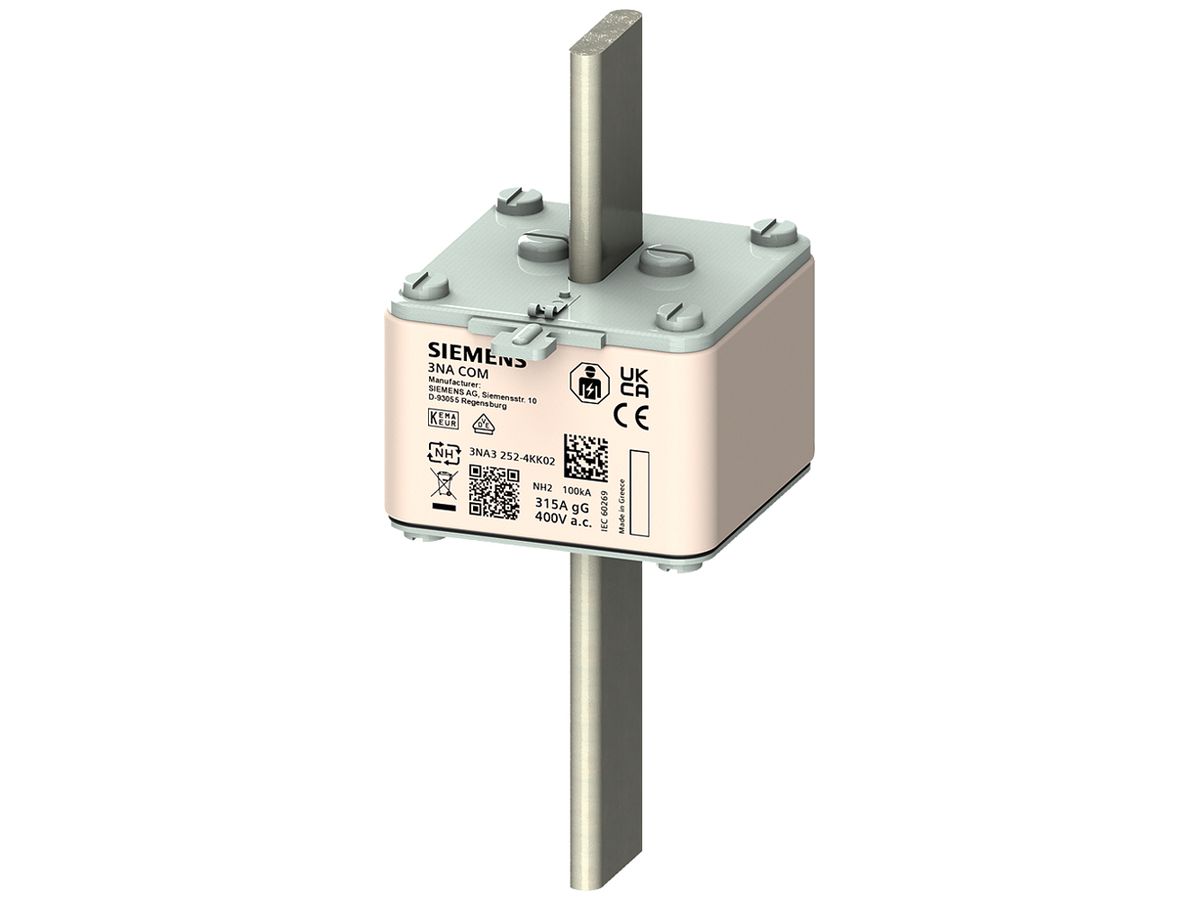 NH-Sicherung Siemens SENTRON 3NA COM DIN-2 100A gG, für RF-Elektronikmodul