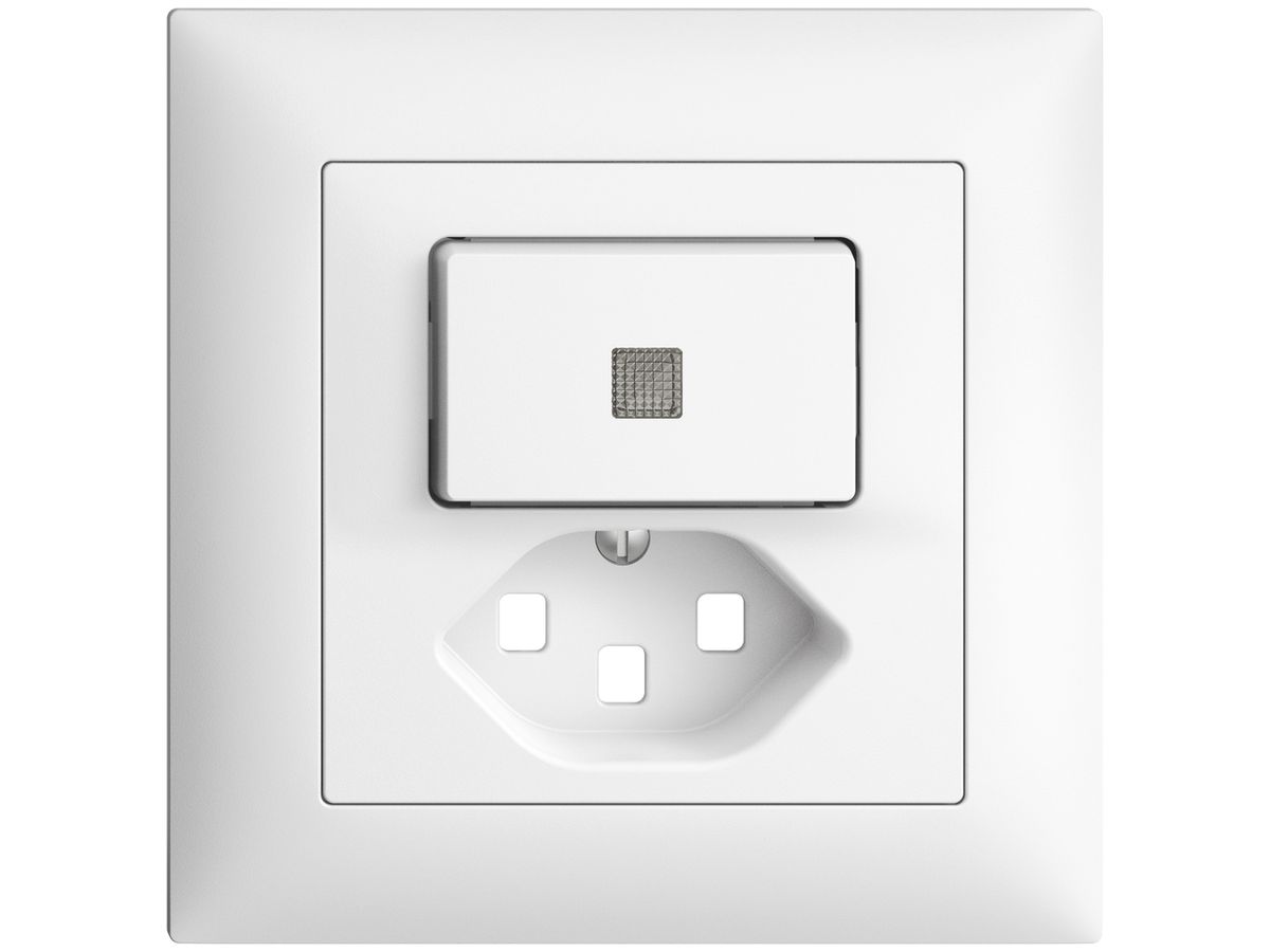 UP-Frontset EDIZIOdue T23 weiss 88×88mm mit Linse für Kleinkombi