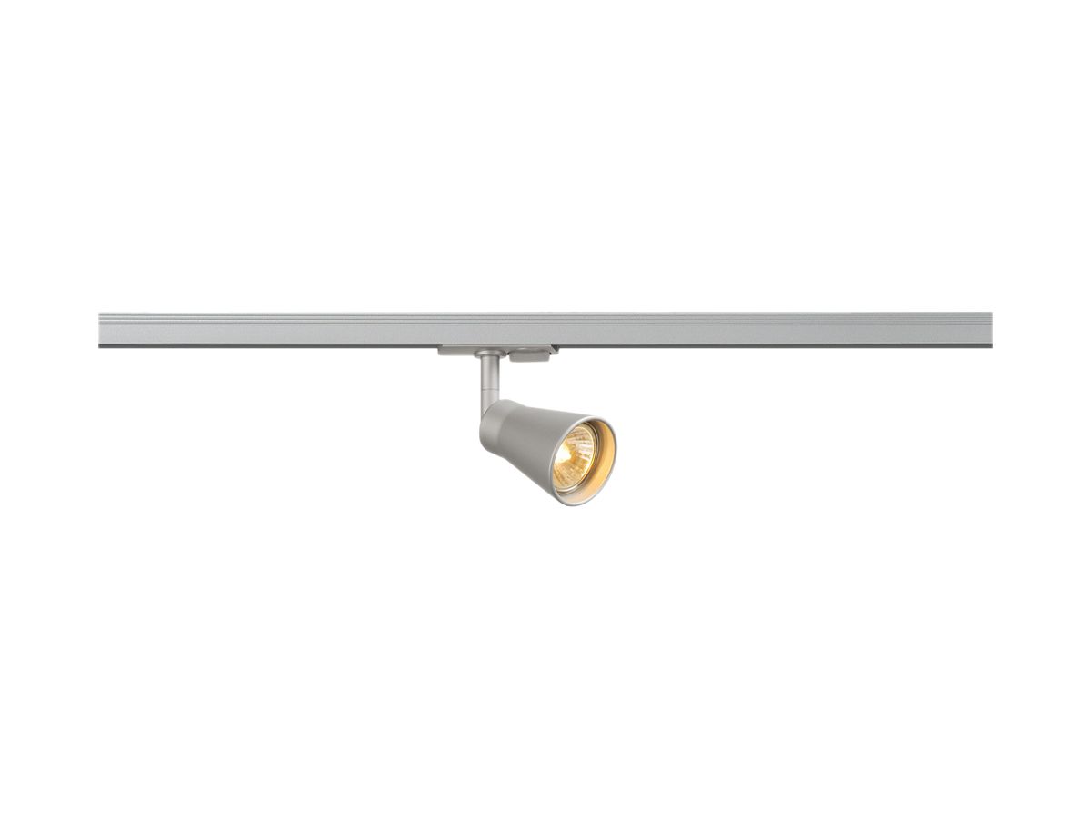 Strahler SLV AVO, GU10 50W mit 1-Phasen-Adapter IP20 silbergrau