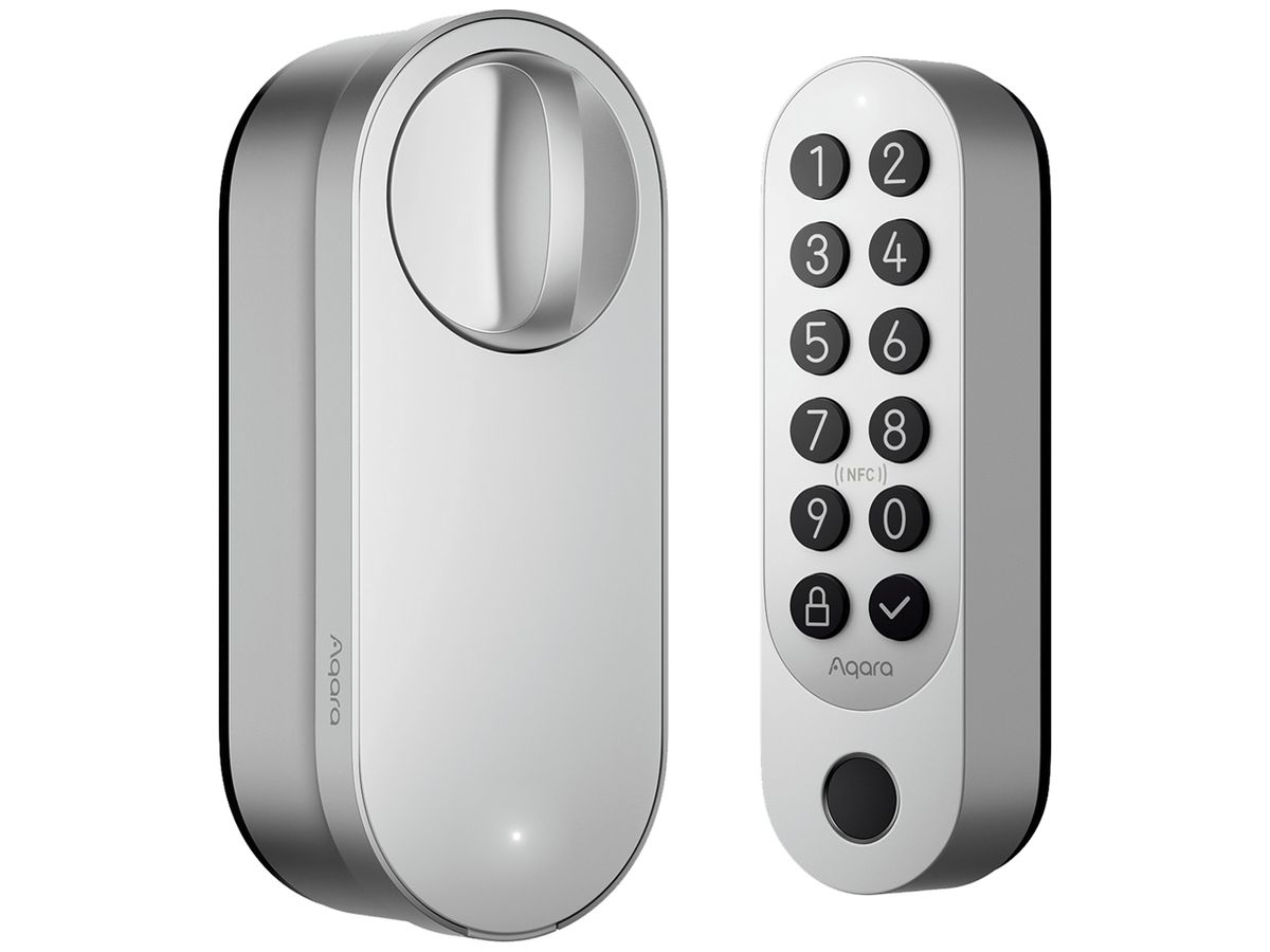 RF-Türschlossantrieb Aqara EL-D02DS Thread/Bluetooth/NFC silber