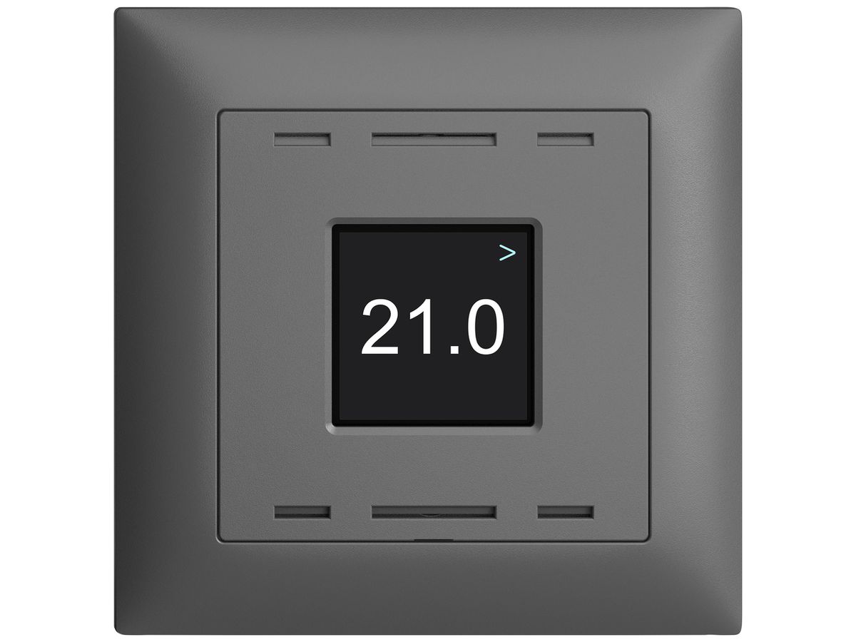 UP-Raumtemperatursensor EDIZIOdue Wiser 230V 5…30°C dunkelgrau