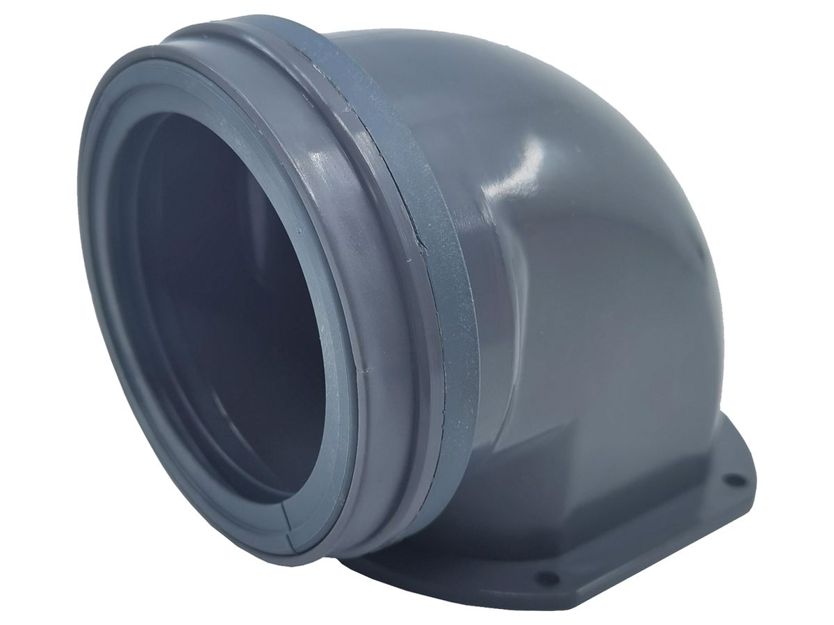 Schlauchverschraubung 90° Plica MEGA-W, Ø95mm Polyamid grau IP65