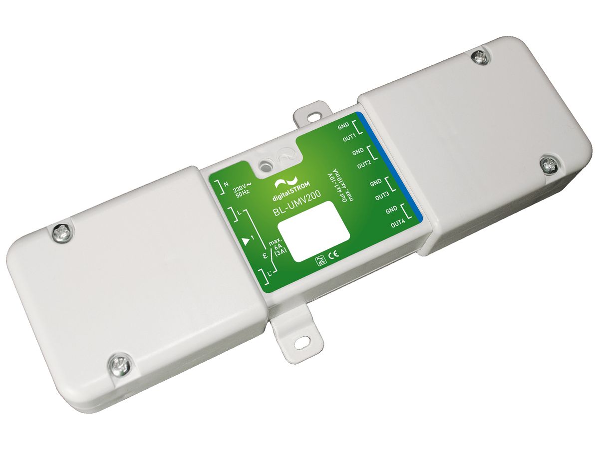 AP-Lüftungsmodul digitalSTROM BL-UMV200, 1S 6A, 4× 1…10V, 175×52×28mm