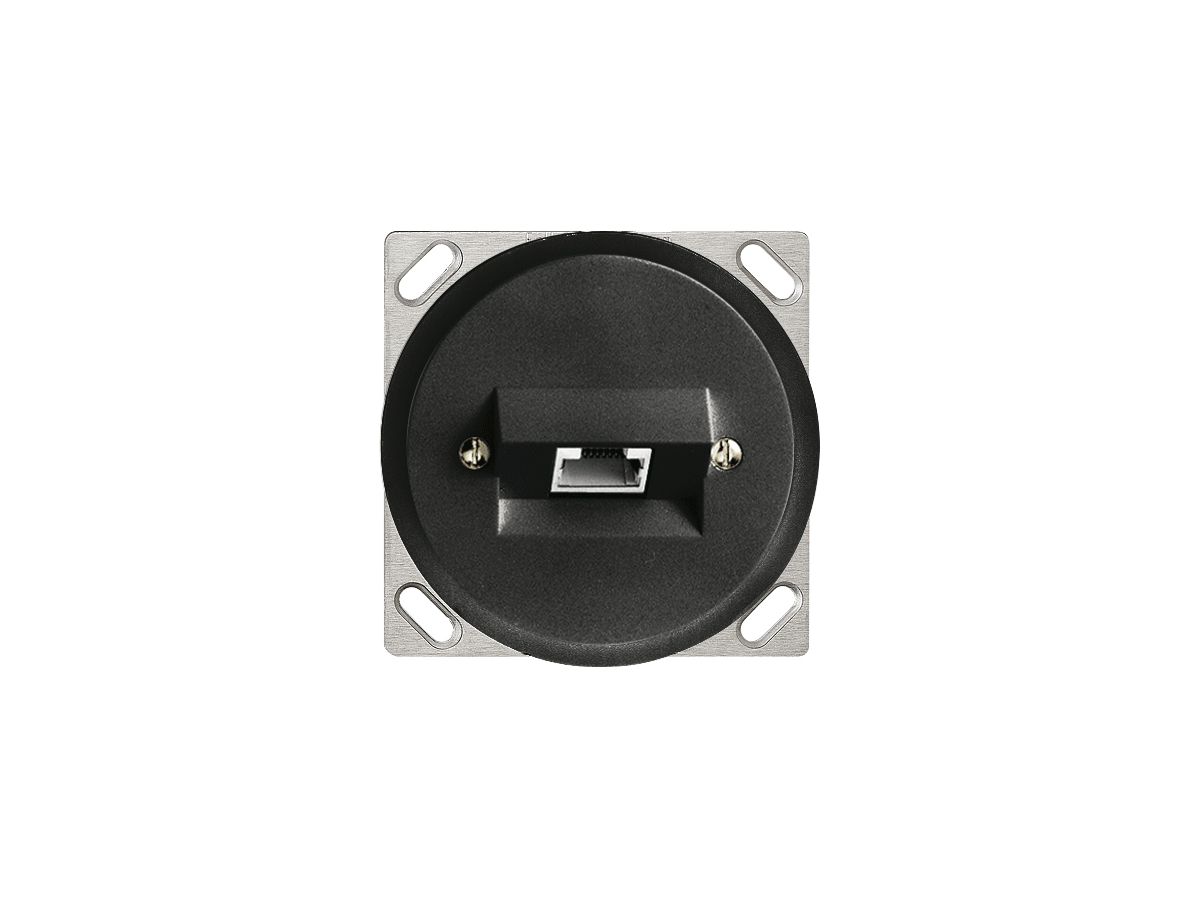 EB-Dose 1×RJ45/s 8P ITplus schwarz JK 58/64mm