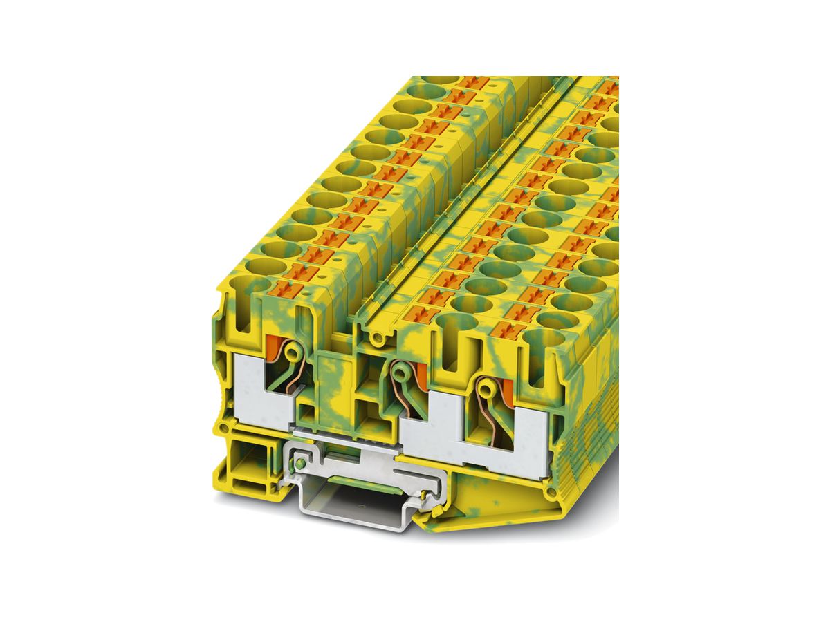 Schutzleiterklemme 0.5…16mm² Push-in-Anschluss grün/gelb PT 10-TWIN-PE