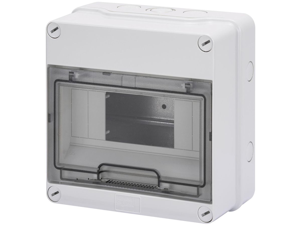 AP-Kleinverteiler GEWISS 40CDK, 1-reihig 8TE, 180×180×98mm, IP55, grau