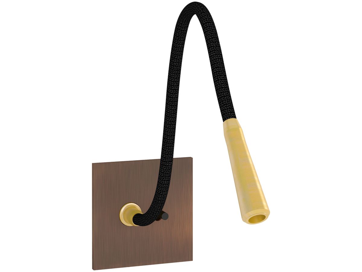 UP-LED-Leseleuchte Legrand Arnould 1W 3000K Flexarm+Schalter Sch 3+3, bronze