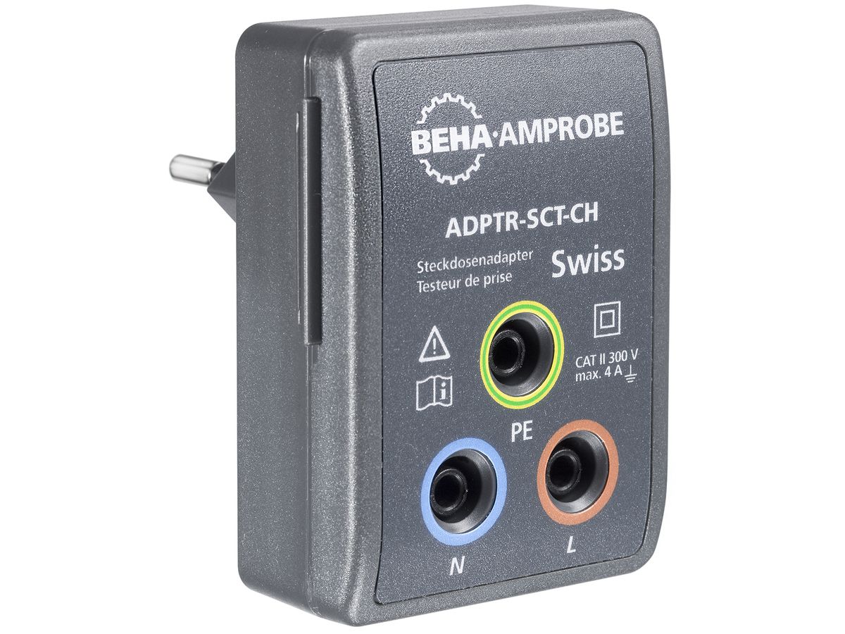 Steckdosenprüfadapter Beha-Amprobe ADPTR-SCT-CH, Typ 13 für L-N-PE