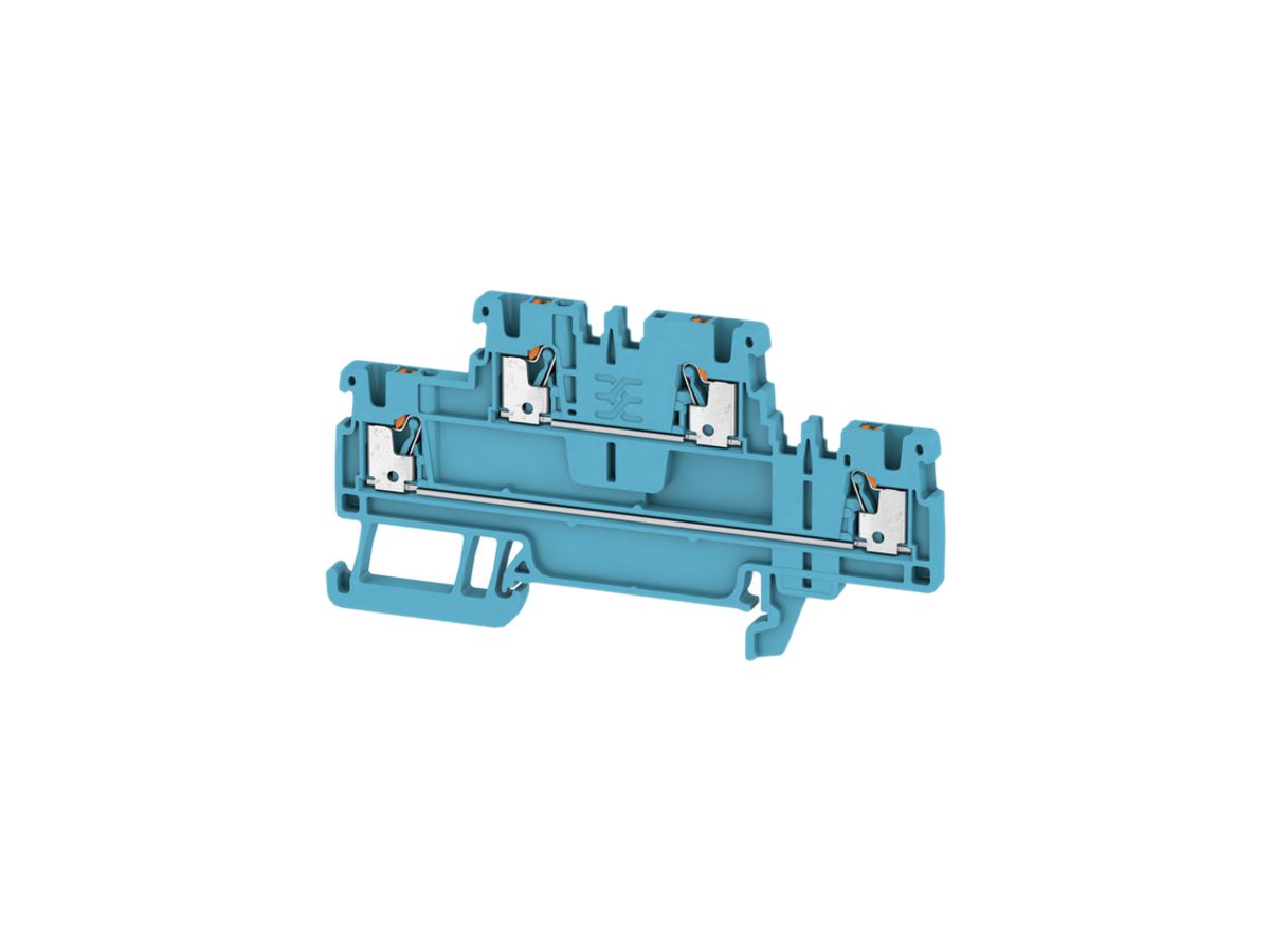 Mehrstock-Reihenklemme Weidmüller A2T PUSH IN 1.5mm² 2 Etagen blau