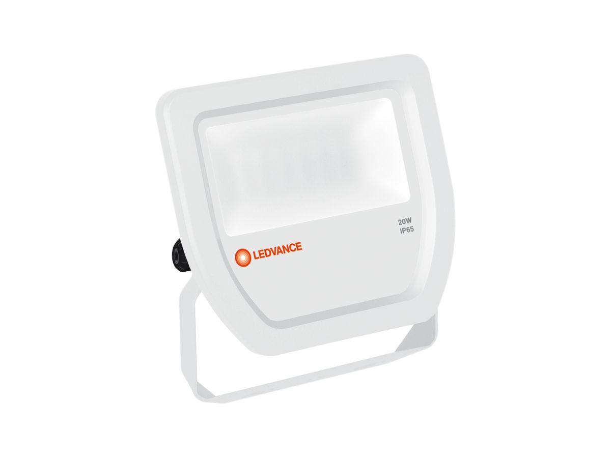 LED-Strahler LDV Floodlight 20W 230V 6500K 2200lm IP65 130mm weiss