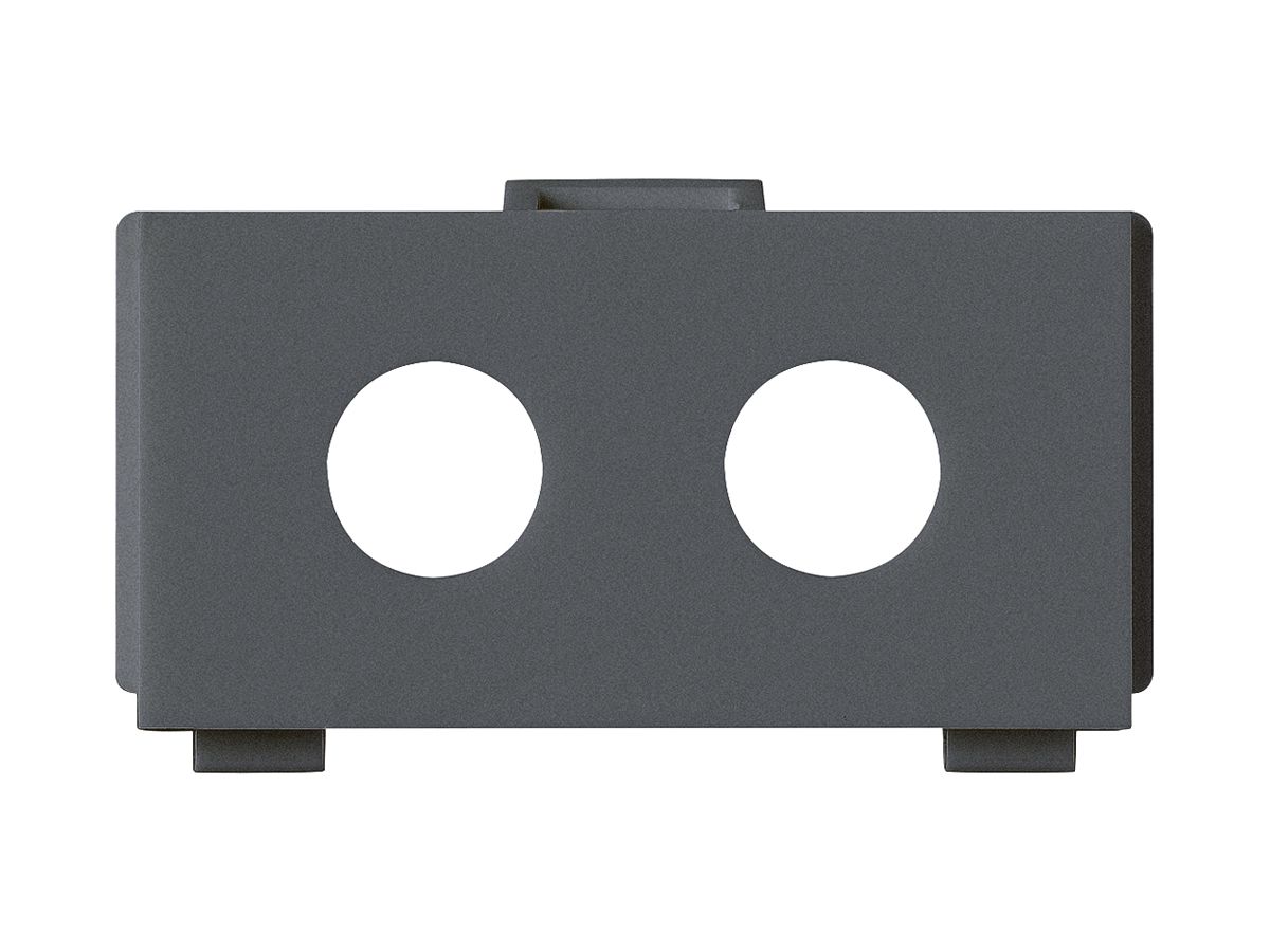 Multimedia-Modul kallysto M3 leer für 2 F-Verbinder/Klinke 6.35 Ø9.6 anthrazit