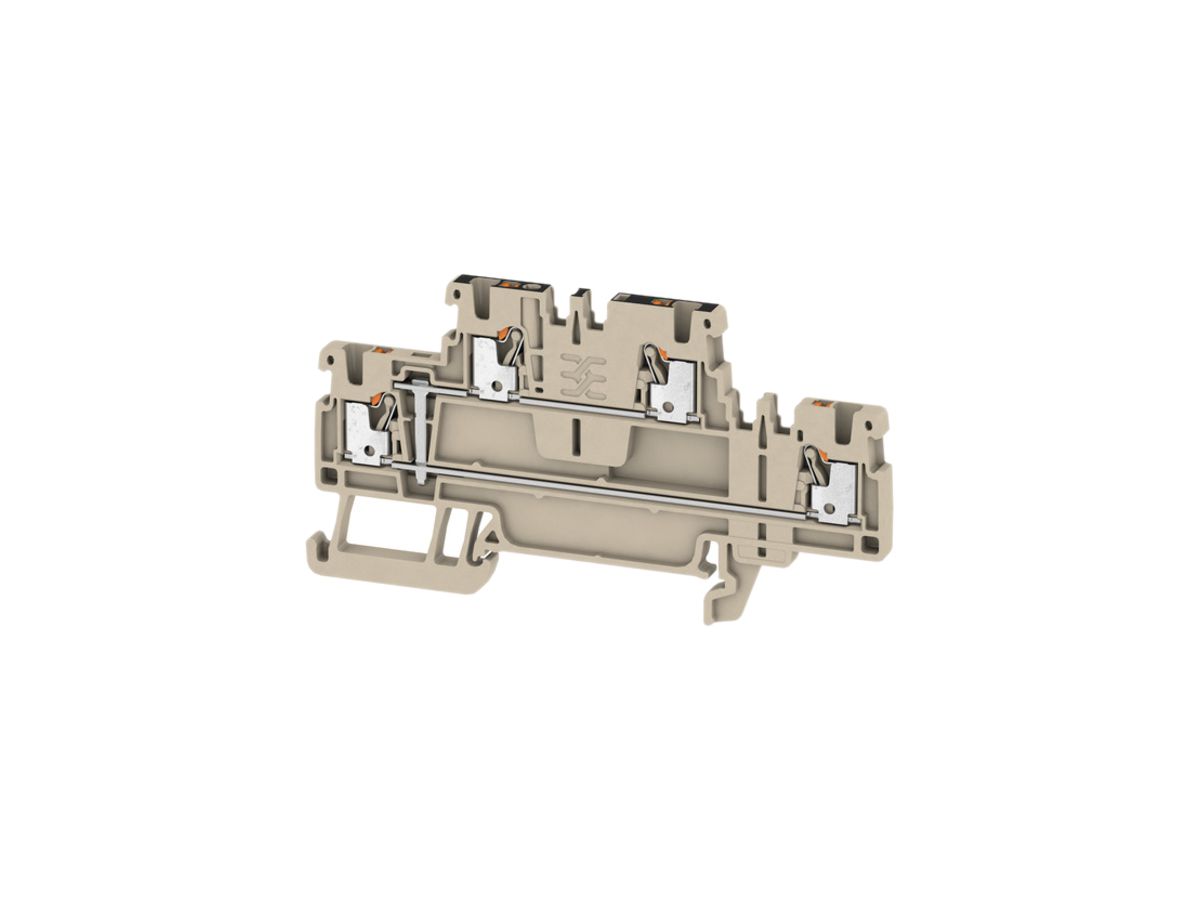 Mehrstock-Reihenklemme Weidmüller A2T PUSH IN 1.5mm² 2 Etagen beige