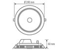 LED-Downlight ESYLUX ELSA-2 PD DALI, Ø240 18W 4000K 1750lm, weiss