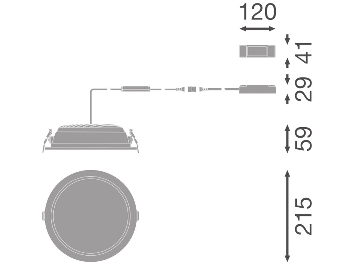 LED-Downlight LEDVANCE DL CMFT 25W 3750lm 4000K IP44 VWB Ø215mm ws