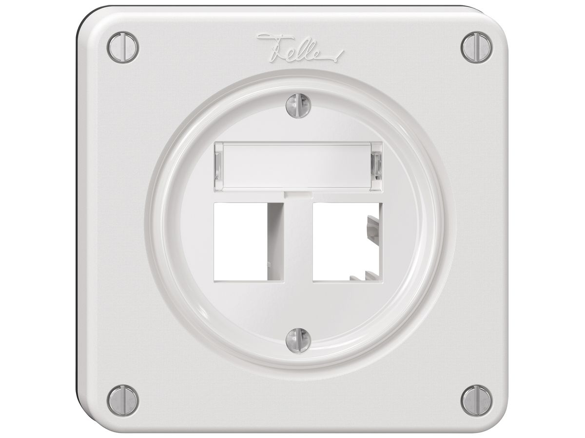 Montageset NEVO freenet SNAPFIX® für 2 Buchsen 87×87mm ws