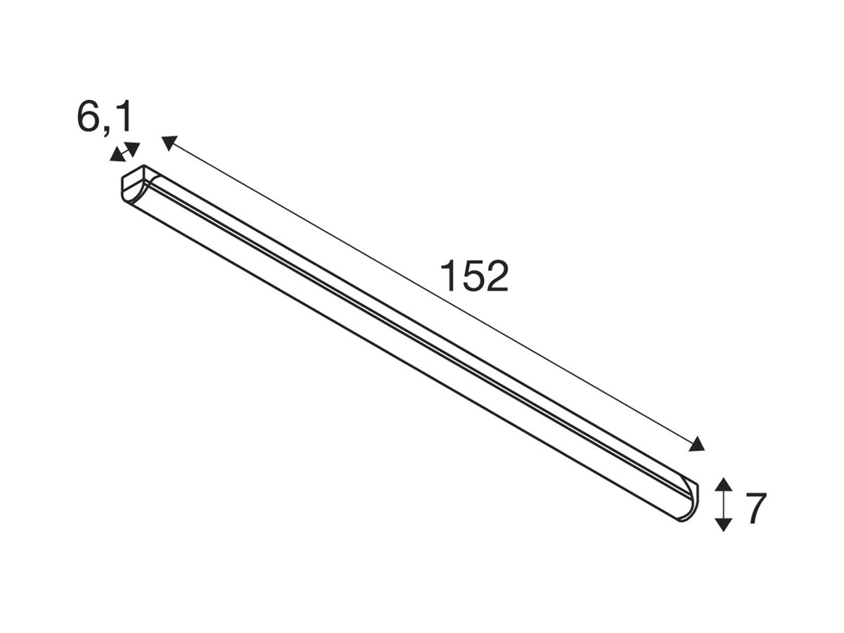 LED-Lichtleiste SLV INDUSTRY 22/42W 5760lm 830/840/857 1520×61mm weiss