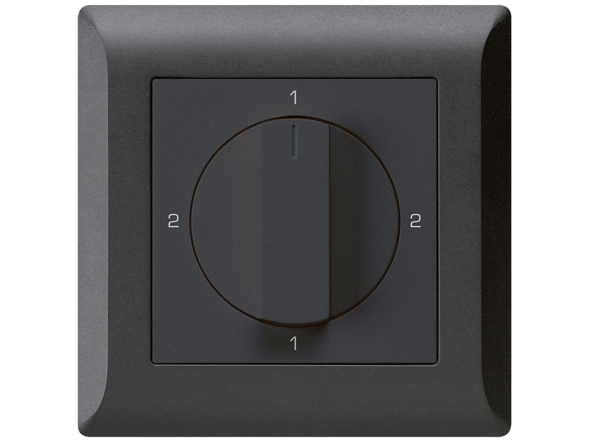 UP-Drehschalter kallysto.line 3/1L schwarz mit Drehgriff