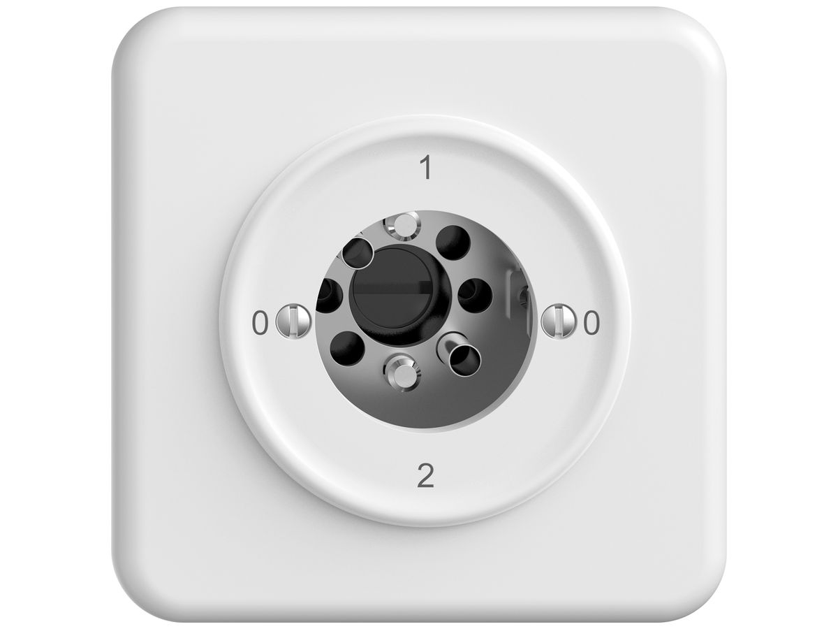 UP-Drehschalter STANDARDdue SNAPFIX® Umschalter 2/1L o.Zylinder ws