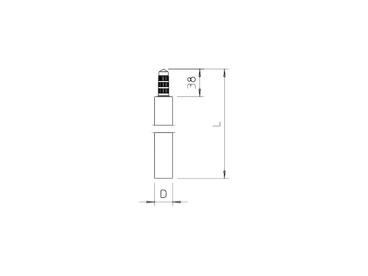 Staberder Bettermann 1.5m Ø25mm Stahl tauchfeuerverzinkt 130µm