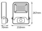 LED-Strahler LDV ENDURA FLOOD SENSOR 50W 4500lm 3000K anthrazit IP44