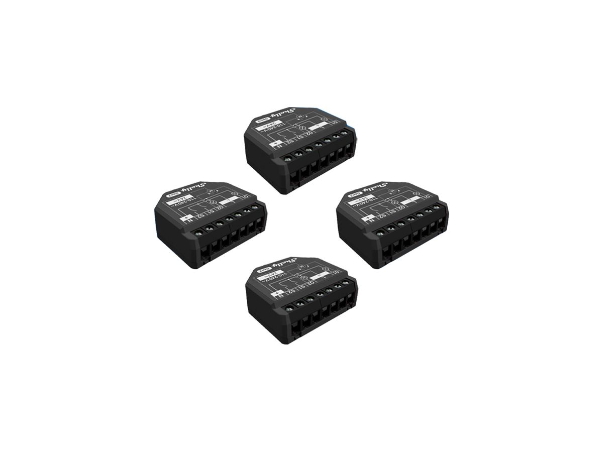 EB-RF-Schaltaktor Shelly 2PM Gen3 Bt/Wi-Fi 2-Kan 110…240V 4Stk