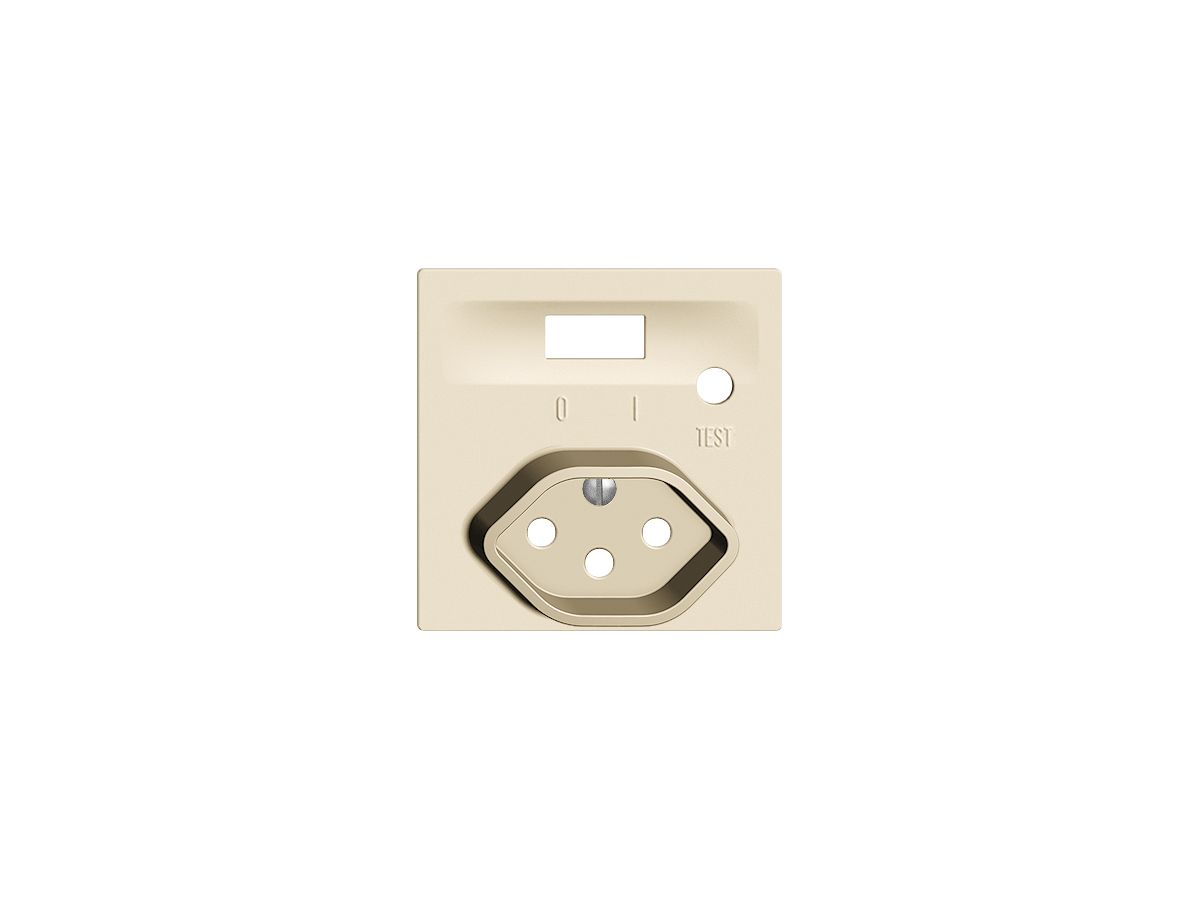 Frontset EDIZIOdue zu FI-Steckdose crema