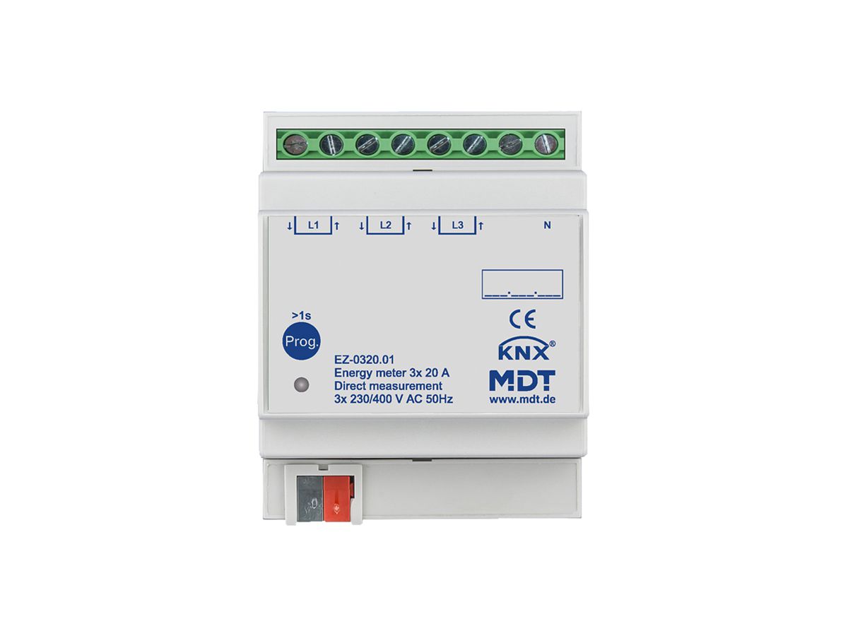 REG-Energiezähler KNX MDT EZ-0320.01 1L/3L 20A Direkt 4UM
