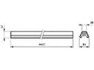 Tragschiene MAXOS 4MX656 493 für TL5 3×49W, 7×2.5mm², weiss