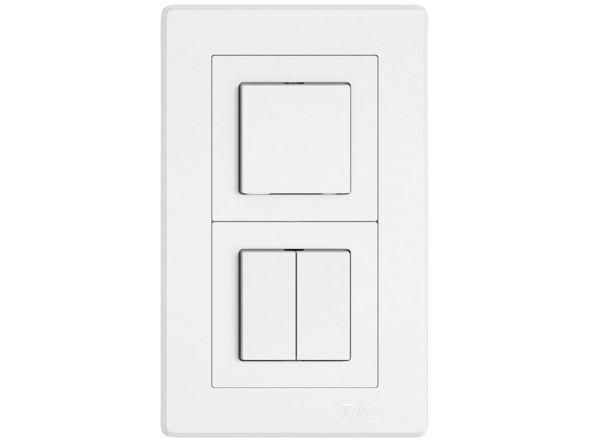 UP-Kombination EDIZIO.liv SNAPFIX® 2×1 156×96mm Sch 3/1L+Sch 1/3+3/1L weiss