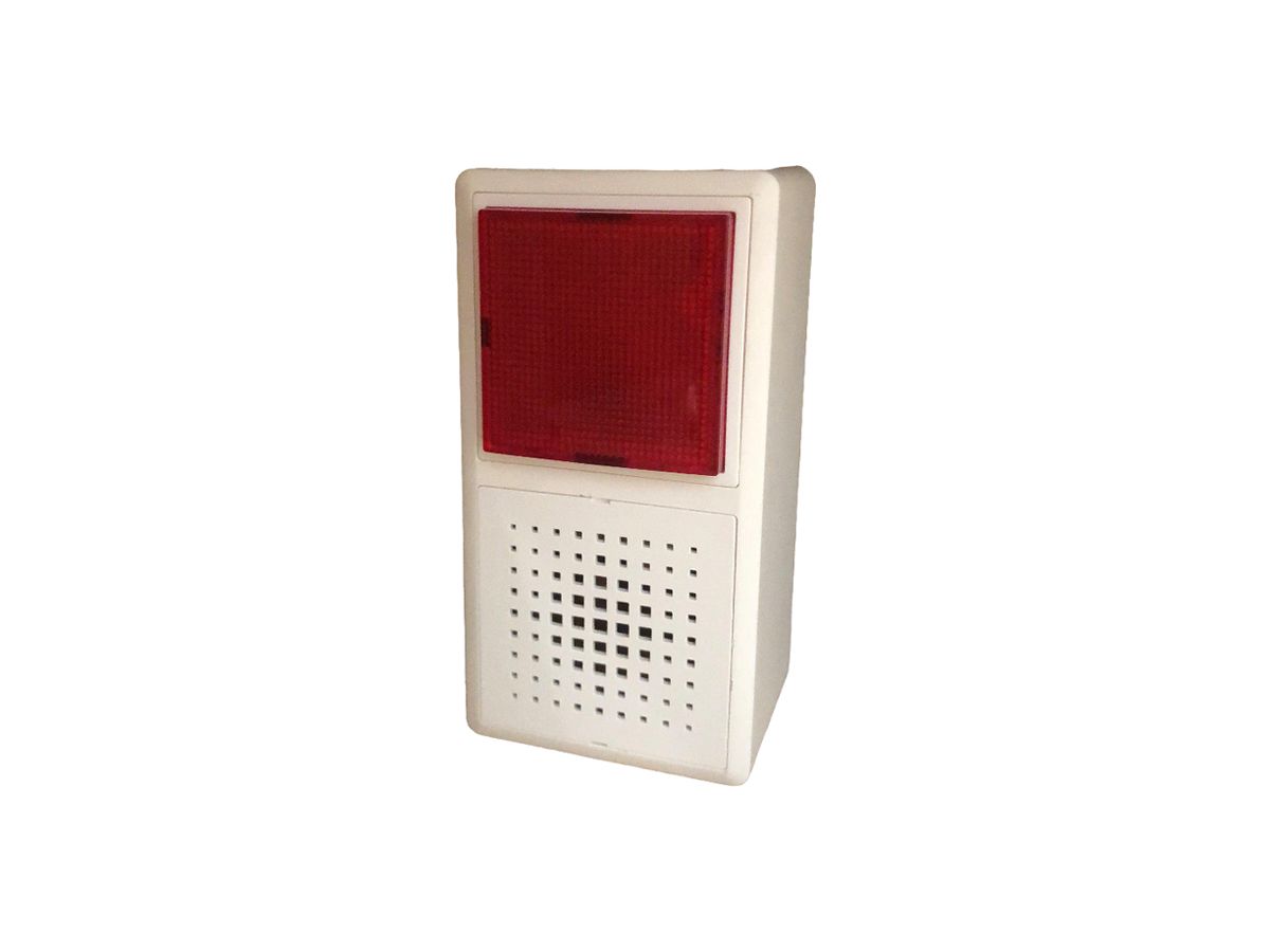 AP-Blitzleuchte Hugentobler 316A 24V DC IP21 Xe 5J rot Sirene Dauerton