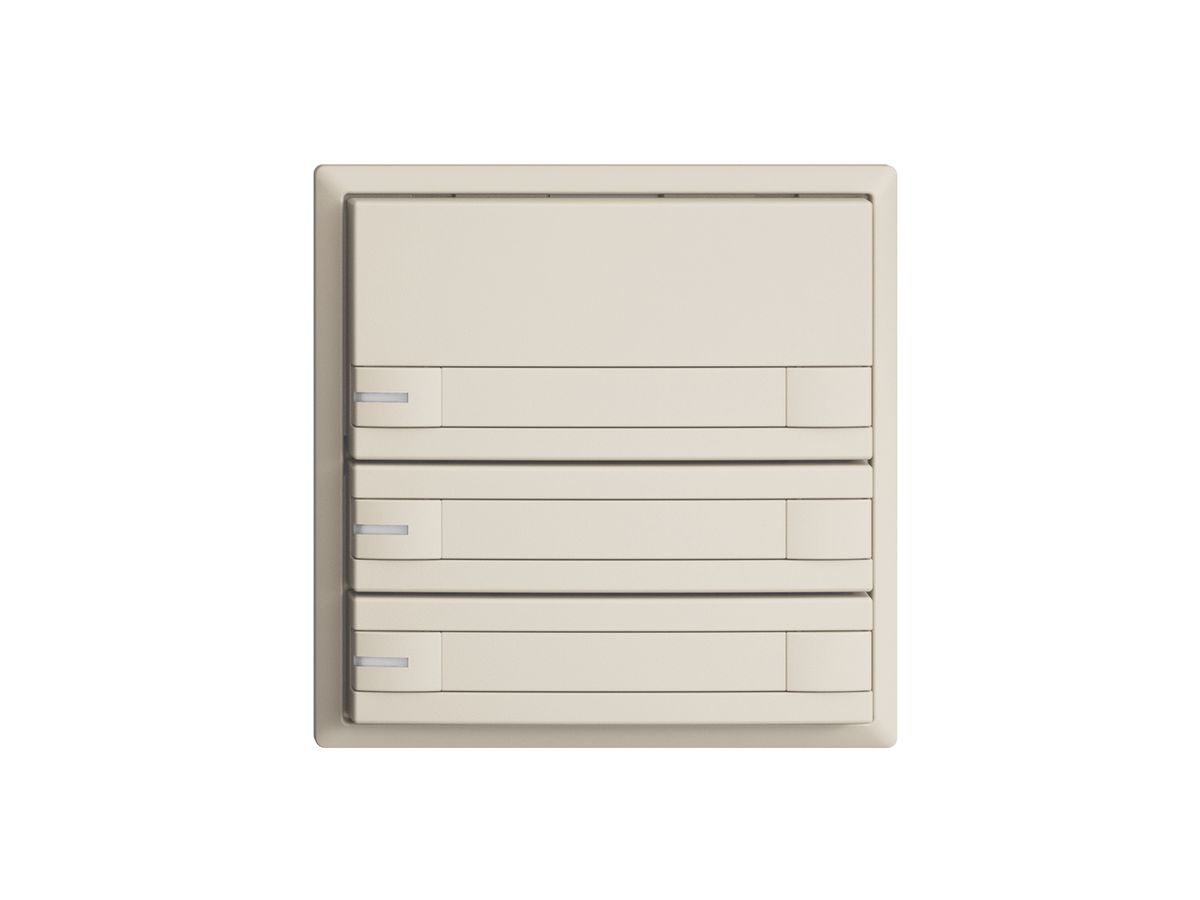 UP-Taster KNX 3-fach EDIZIOdue crema RGB mit LED mit Papiereinlage