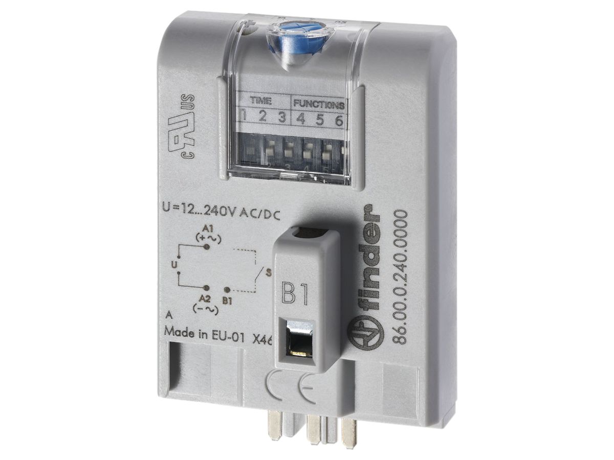 Zeitrelais Finder 86.00 Multifunktion 12…240VAC/DC (90.02/03, 92.03, 96.04)