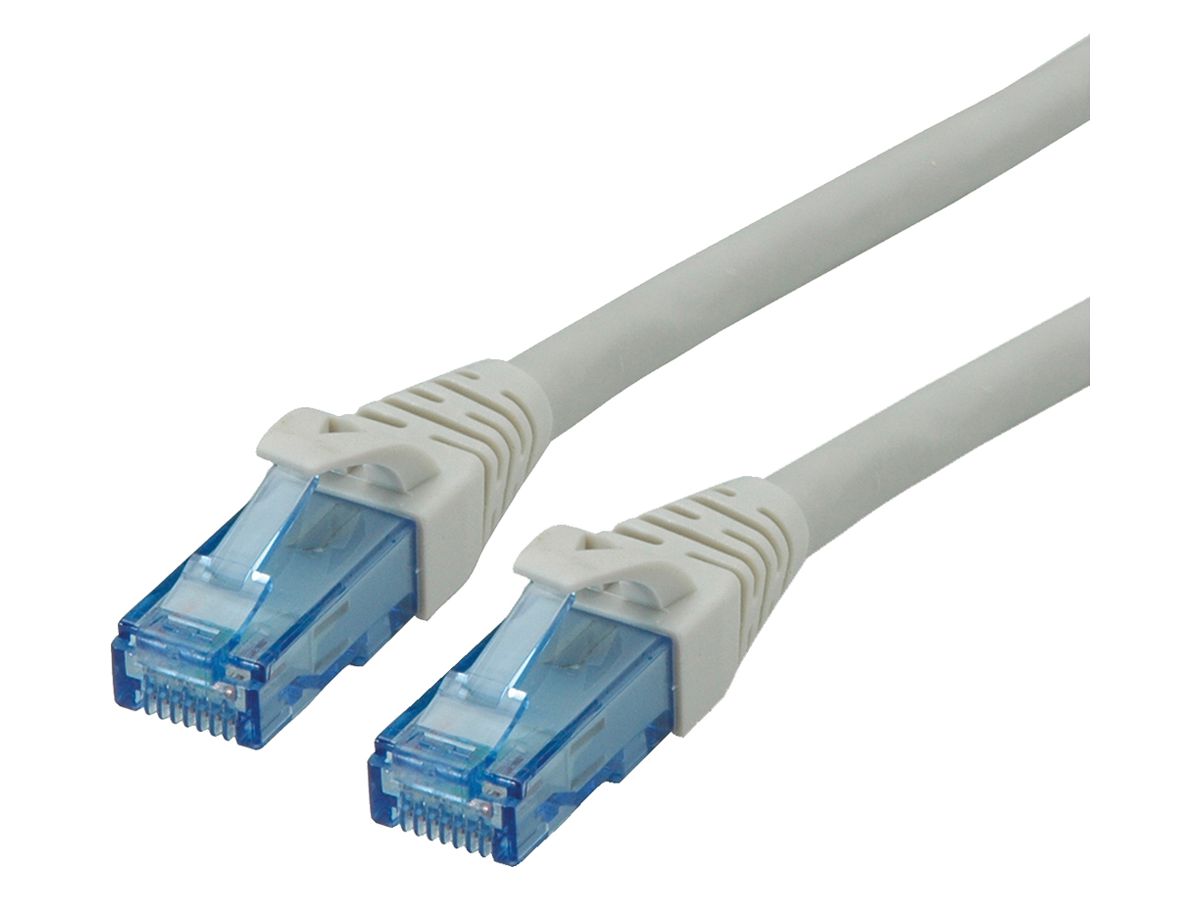 Patchkabel RJ45 ROLINE Kat.6A U/UTP AWG26 LSZH grau 5m