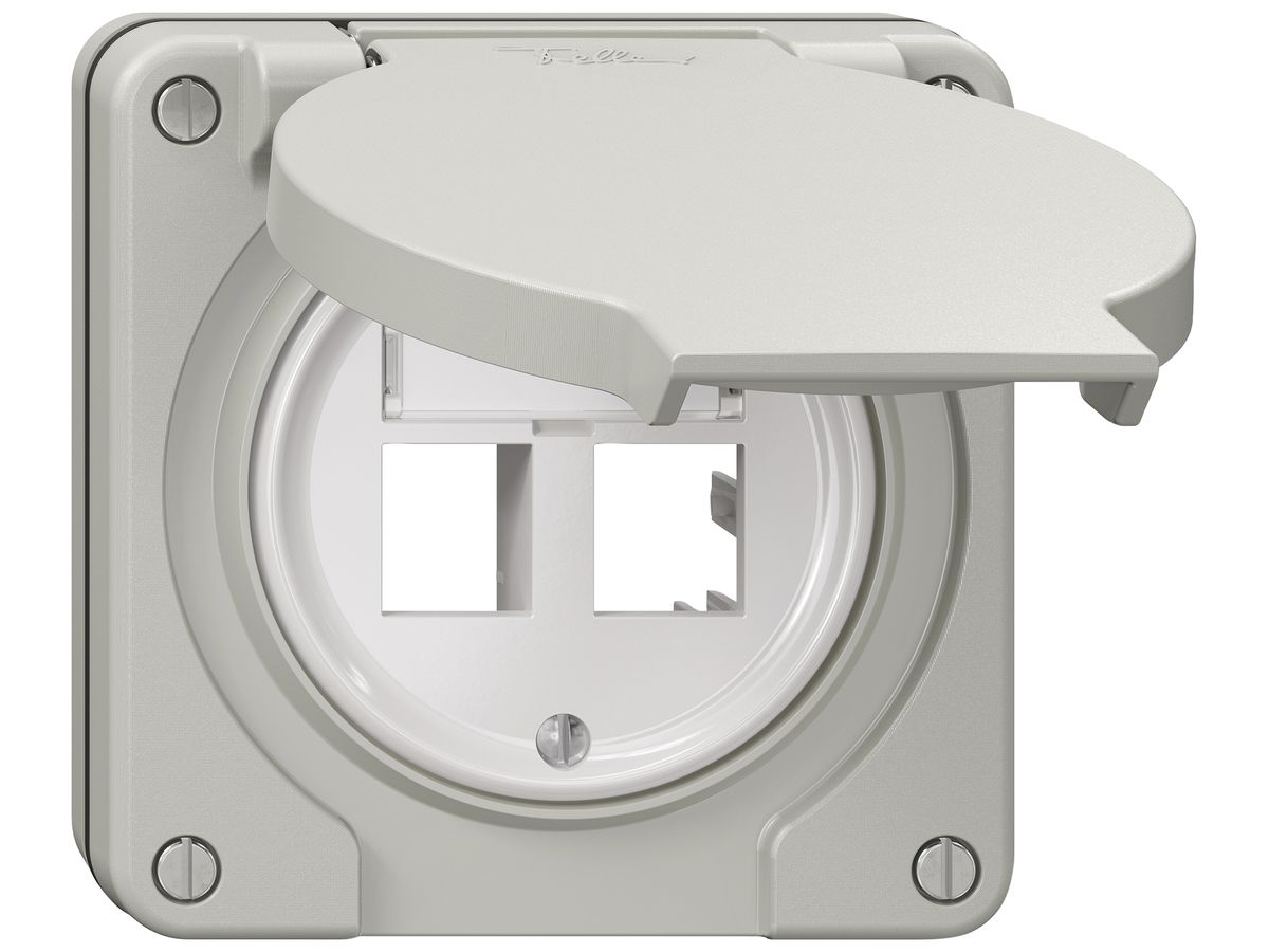 UP-Montageset NEVO freenet SNAPFIX® für 2 Buchsen 87×87mm lgu