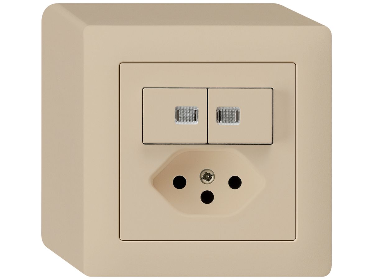 AP-Leuchtkombination 1/3+3/1P+T13 beige kallysto 2 Linsen