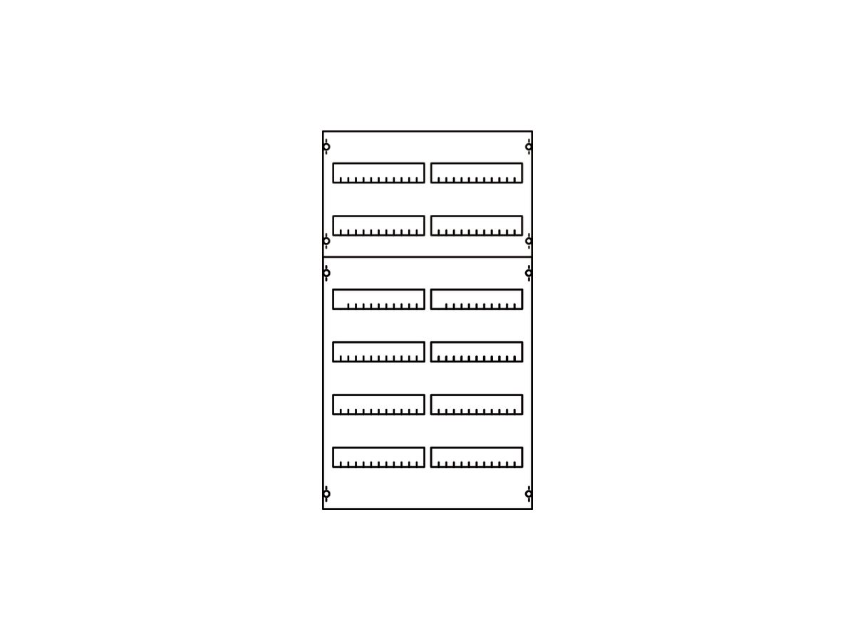 Verteilerfeld ABB DIN Modul für 2×6 reihig