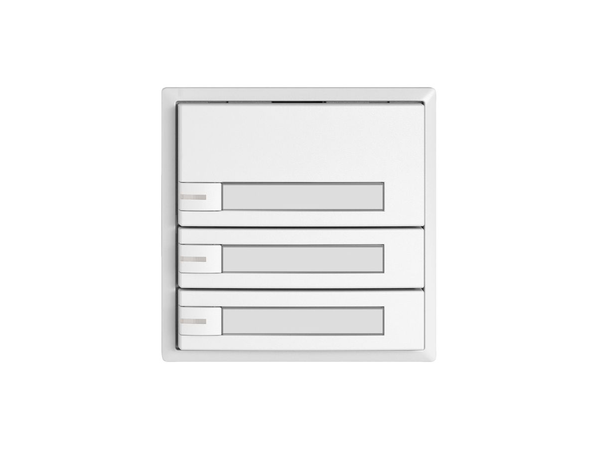 KNX-Taster RGB EDIZIO.liv SNAPFIX® Temperaturfüh.RGB-LED Pap.3×T 1-Tbed.ws
