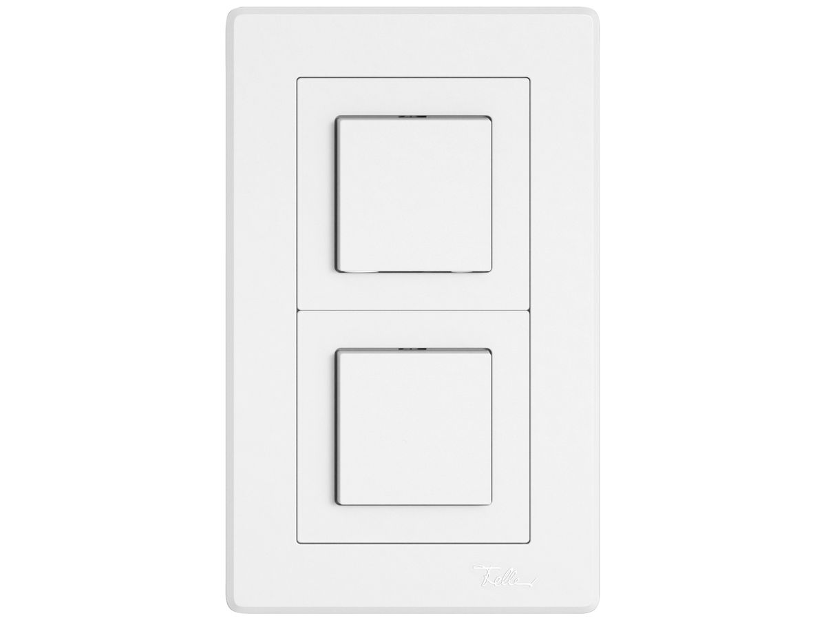 UP-Kombination EDIZIO.liv SNAPFIX® 2×1 156×96mm 2×Schema 3/1L weiss