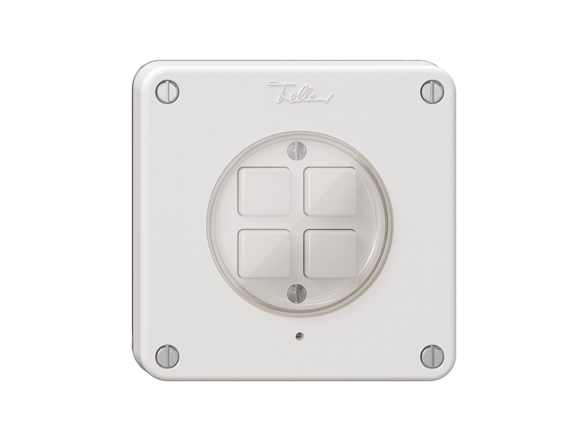 KNX-Taster 4× NEVO N.CO RGB mit Temperaturfühler weiss