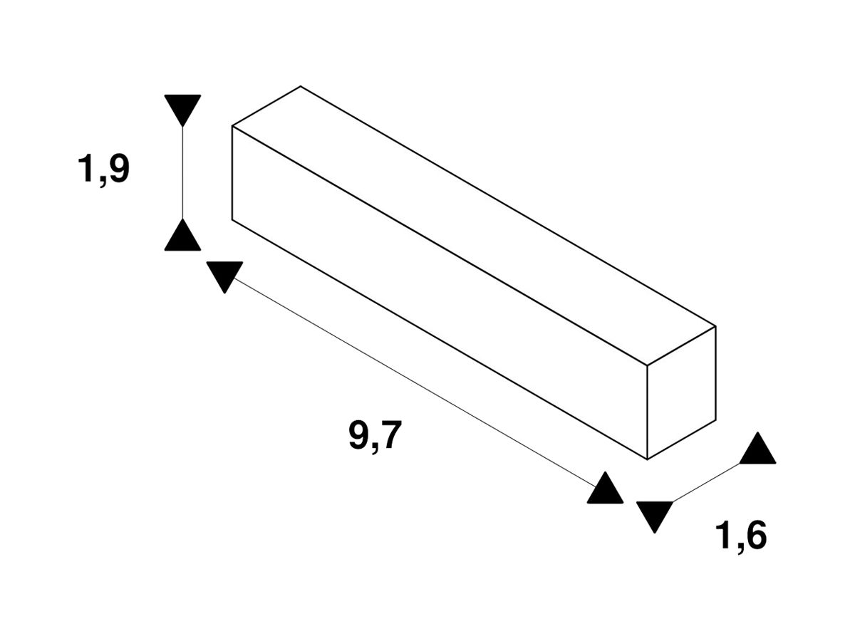 Endeinspeiser SLV 48V TRACK DALI links schwarz