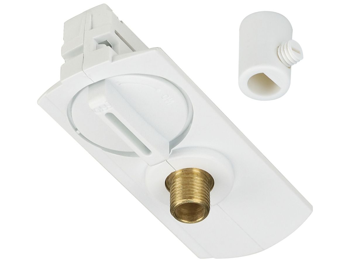 Pendelleuchtenadapter SLV für 1-Phasen Stromschiene, weiss