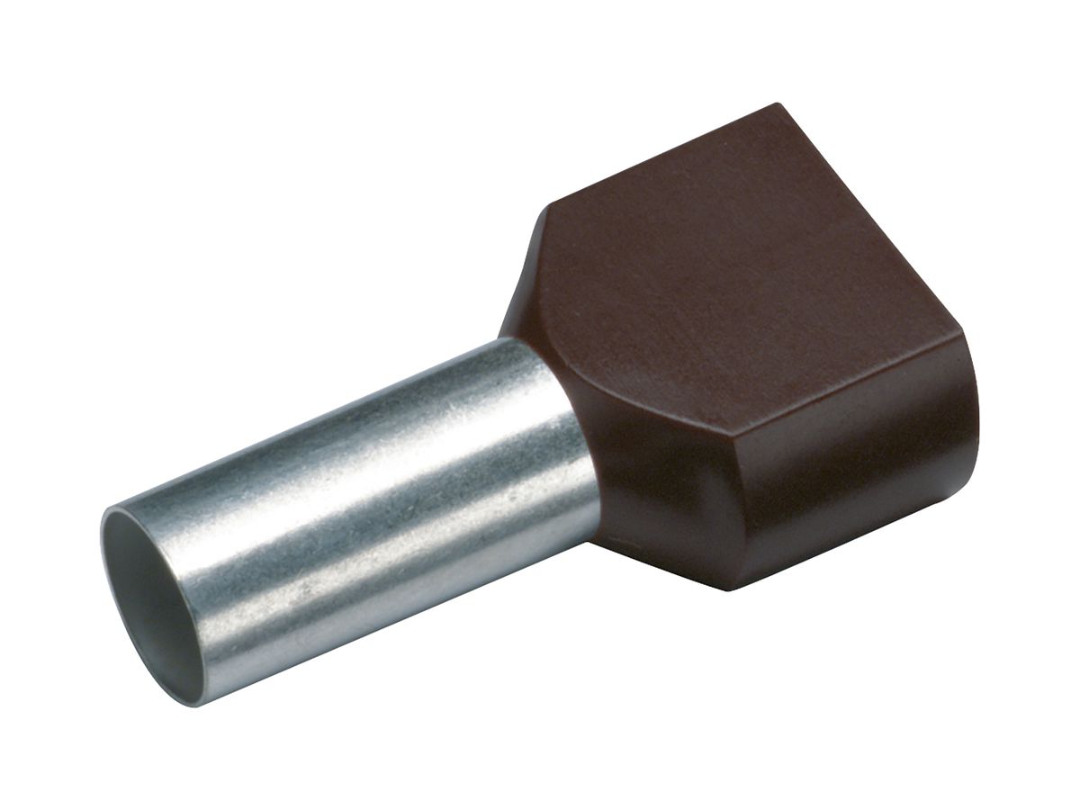 Zwillings-Aderendhülse Cimco 1.5mm² 12×20mm Kupfer PP schwarz