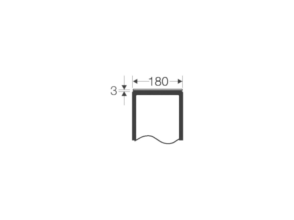 Verschlussplatte grau 180mm für Apparategehäuse Enystar