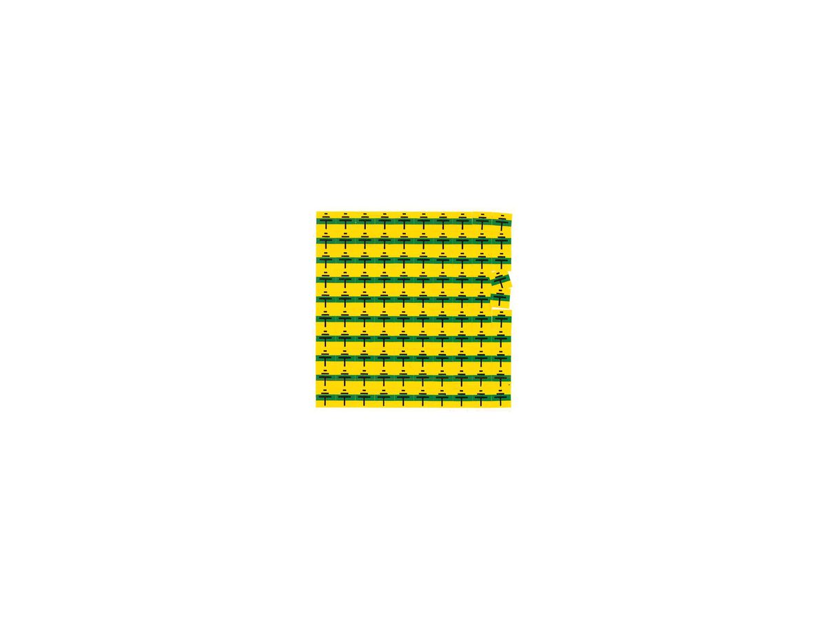 Warnschild Kunststoff selbstklebend 6×6mm gelb-schwarz