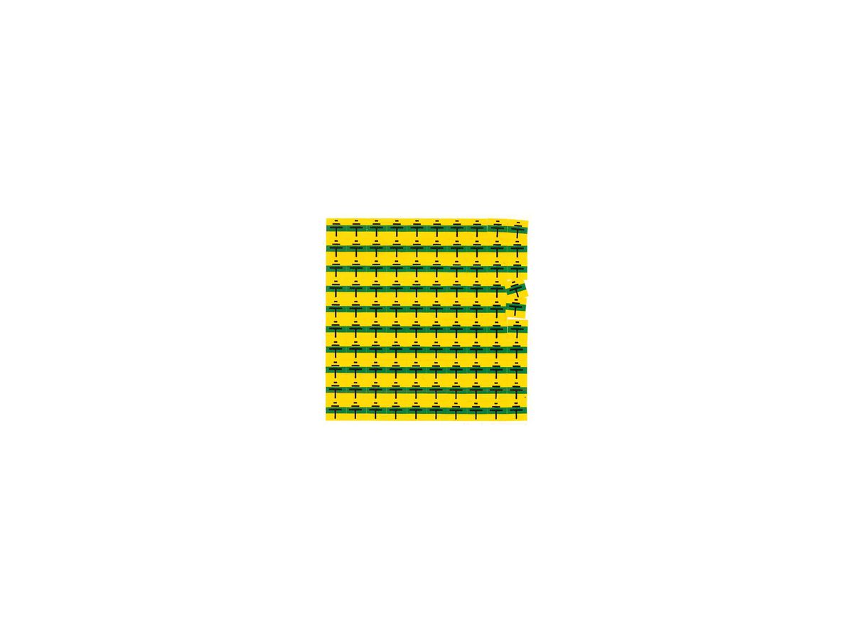 Warnschild Kunststoff selbstklebend 6×6mm gelb/schwarz
