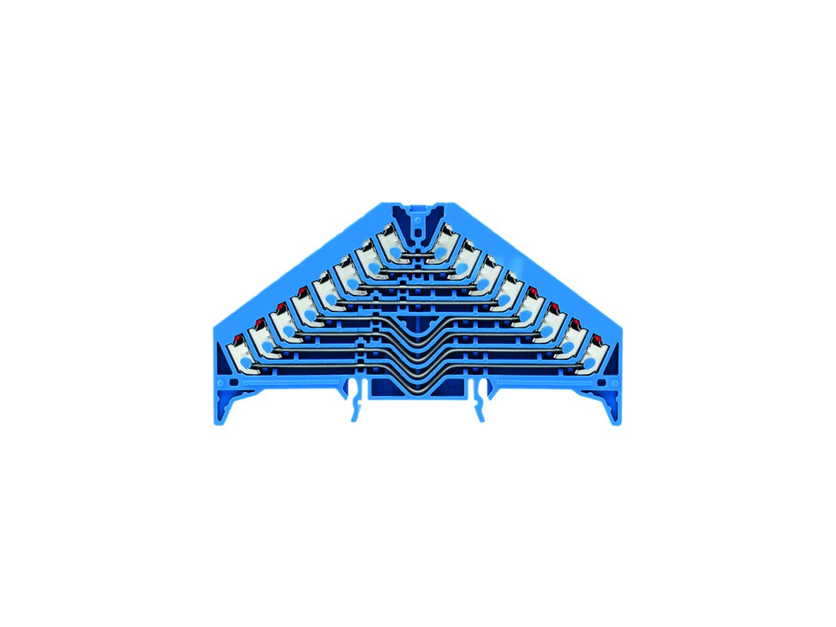Rangierverteilerklemme Weidmüller PRV 8L PUSH IN TS35×7.5 blau, weiss-rot