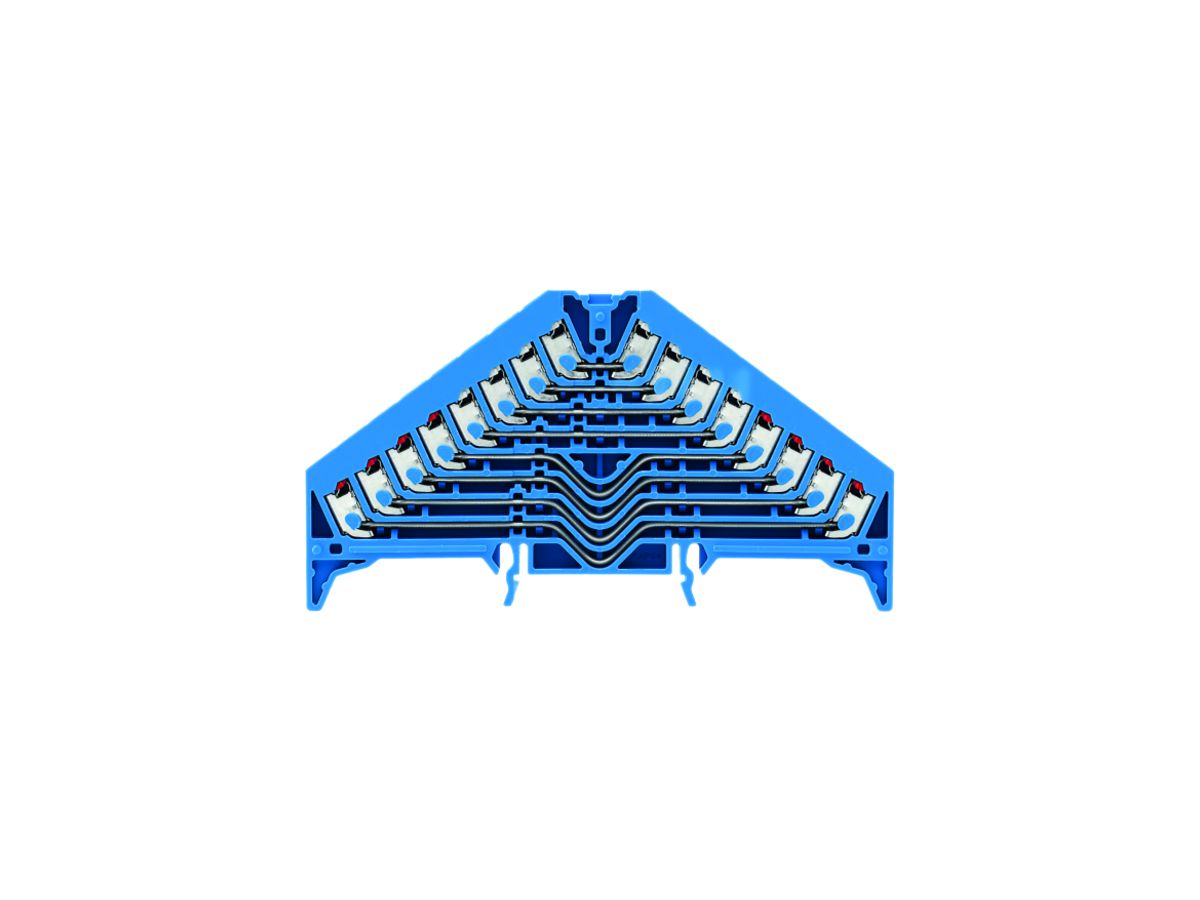 Rangierverteilerklemme Weidmüller PRV 8L PUSH IN TS35×7.5 blau, weiss/rot