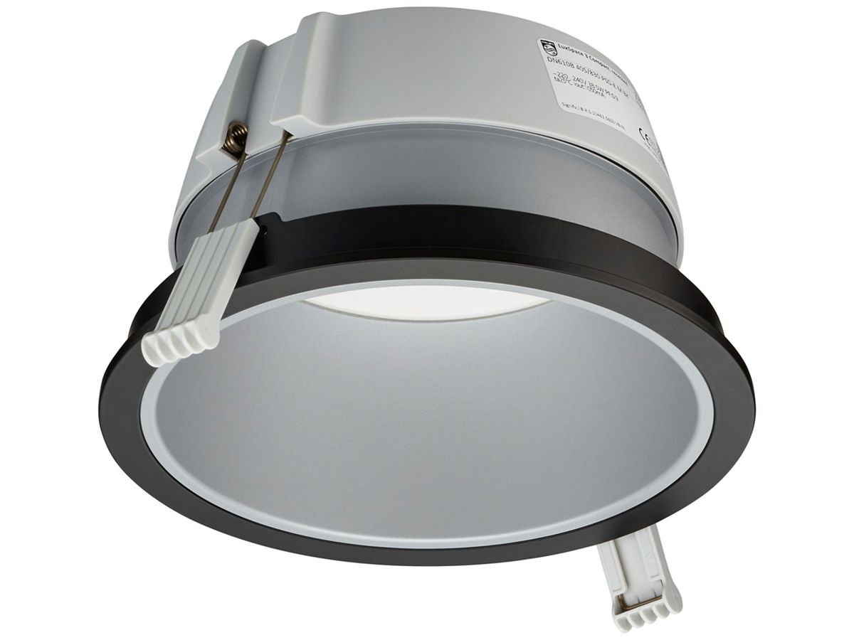 LED-Downlight Philips LuxSpace Compact M 18W 2100lm 840 WB Ø214mm schwarz